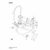 Схема узла: Топливный бак для Suzuki RMX450