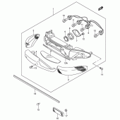 Схема вузла: Задній ліхтар (Стоп-сигнал) (Model x/y) для Suzuki AN400 Burgman (EU analogue of SkyWave)