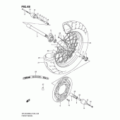 Схема вузла: Переднє колесо Suzuki DR-Z400 DR-Z400SM