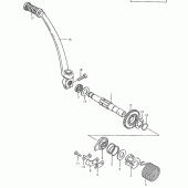 Схема узла: Кикстартер для Suzuki TS125