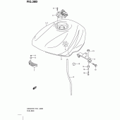 Схема вузла: Паливний бак для Suzuki GS500