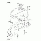 Схема узла: Топливный бак для Suzuki GSF650 Bandit S