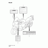 Схема вузла: Інформаційні наклейки (Gsx650ful1 e21) для Suzuki GSX650