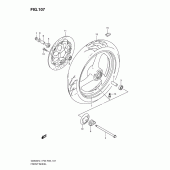 Схема вузла: Переднє колесо Suzuki GS500