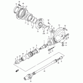 Схема вузла: Редуктор & Карданний вал Suzuki VX800 VX800