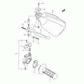 Схема вузла: Right knuckle cover (Model n/s/t) для Suzuki RMX250