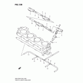 Схема вузла: Паливна рейка & Інжектор (Model k2/k3) для Suzuki GSX-R750