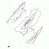Схема вузла: Бічні панелі (Model t/v) для Suzuki DR650 DR650SE