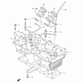 Схема узла: Головка цилиндра для Suzuki GSX-R400
