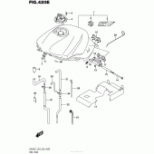 Схема вузла: Паливний бак (Ykv) (Sv650Al7 E28) для Suzuki SV650