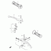 Схема узла: Ручки руля (Model j) для Suzuki GSX600 Katana