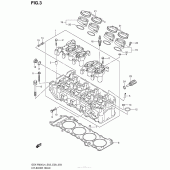 Схема узла: Головка цилиндра для Suzuki GSX-R600