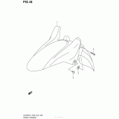 Схема узла: Переднее крыло для Suzuki DL650 V-Strom