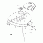 Схема вузла: Паливний бак (Model k/l) для Suzuki GS500