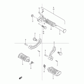 Схема узла: Подножки для Suzuki TU125