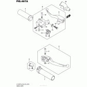 Схема вузла: Ручки керма для Suzuki VL1500 Boulevard C90T