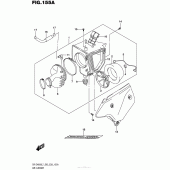 Схема вузла: Повітряний фільтр для Suzuki DR-Z400 DR-Z400S