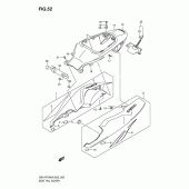 Схема вузла: Задній підсідельний обтічник (Model k6) для Suzuki GSX-R750