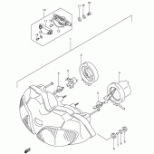 Схема вузла: Фара (Sv650sx/sux/sy/suy/sk1/suk1/sk2/suk2, see note) для Suzuki SV650