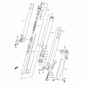Схема вузла: Передня вилка (Model s) для Suzuki RMX250