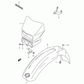 Схема вузла: Переднє крило (Dr-z400k2/ek2/k3/ek3/k4/ek4 e1) для Suzuki DR-Z400 DR-Z400