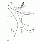 Схема вузла: Кермо & Тросики (Rm100x) для Suzuki RM100
