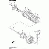 Схема вузла: Зчеплення для Suzuki DR200 DR200S