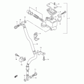Схема вузла: Передній гальмівний циліндр (Model v/w/x) для Suzuki XF650 Freewind