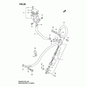 Схема узла: Задний тормозной цилиндр (Model k3) для Suzuki GS500