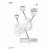 Схема узла: Информационные наклейки для Suzuki UX150 Sixteen