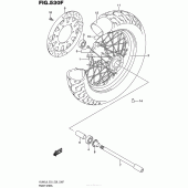 Схема узла: Переднее колесо (Vl800Tl6 E33) для Suzuki VL800 Boulevard C50T
