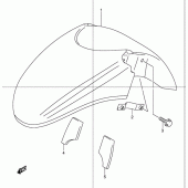 Схема вузла: Переднє крило для Suzuki GSF1200 Bandit