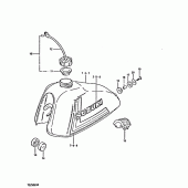 Схема узла: Топливный бак (Ts250ert) для Suzuki TS250