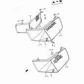 Схема вузла: Бічні панелі для Suzuki DR650 DR650R