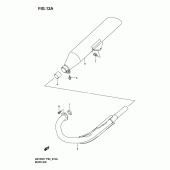 Схема вузла: Вихлопна система (Model k4/k5/k6) для Suzuki GZ125 Marauder