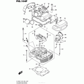 Схема вузла: Головка циліндра (передня) (Vl1500Tl7 E28) для Suzuki VL1500 Boulevard C90 BOSS