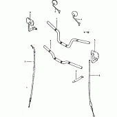 Схема вузла: Кермо & Тросики (Gsx400st, gsx400sx) для Suzuki GSX400