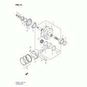 Схема вузла: Колінчастий вал & Поршень для Suzuki AN400 Burgman (EU analogue of SkyWave)