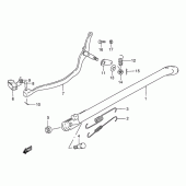 Схема вузла: Підставка (Model k1) для Suzuki DR200 DR200SE