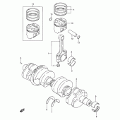 Схема вузла: Колінчастий вал & Поршень для Suzuki GSF600 Bandit S