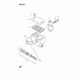 Схема вузла: Передній гальмівний циліндр (Model k/l/m/n/p/r/s) для Suzuki VS1400 Intruder 1400
