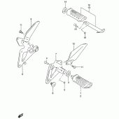Схема вузла: Підніжки для Suzuki GS500
