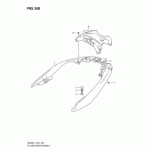 Схема вузла: Опори пасажира (An400al1 e24) для Suzuki AN400 Burgman (EU analogue of SkyWave)
