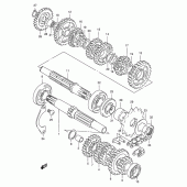 Схема вузла: Трансмісія для Suzuki TS125