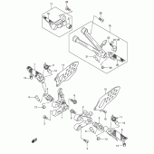 Схема вузла: Підніжки для Suzuki GSX-R600