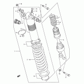 Схема вузла: Амортизатор задній (Model s) для Suzuki RM250