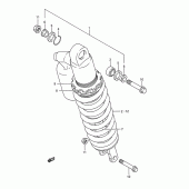 Схема вузла: Амортизатор задній (Model k) для Suzuki RM250