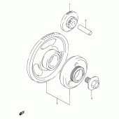 Схема вузла: Привід стартера для Suzuki GSF600 Bandit