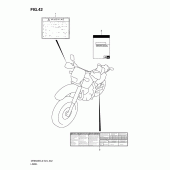 Схема узла: Информационные наклейки для Suzuki DR650 DR650SE