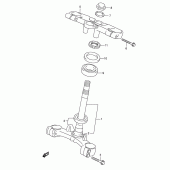 Схема узла: Рулевая траверса (Model k3) для Suzuki GSX600 Katana